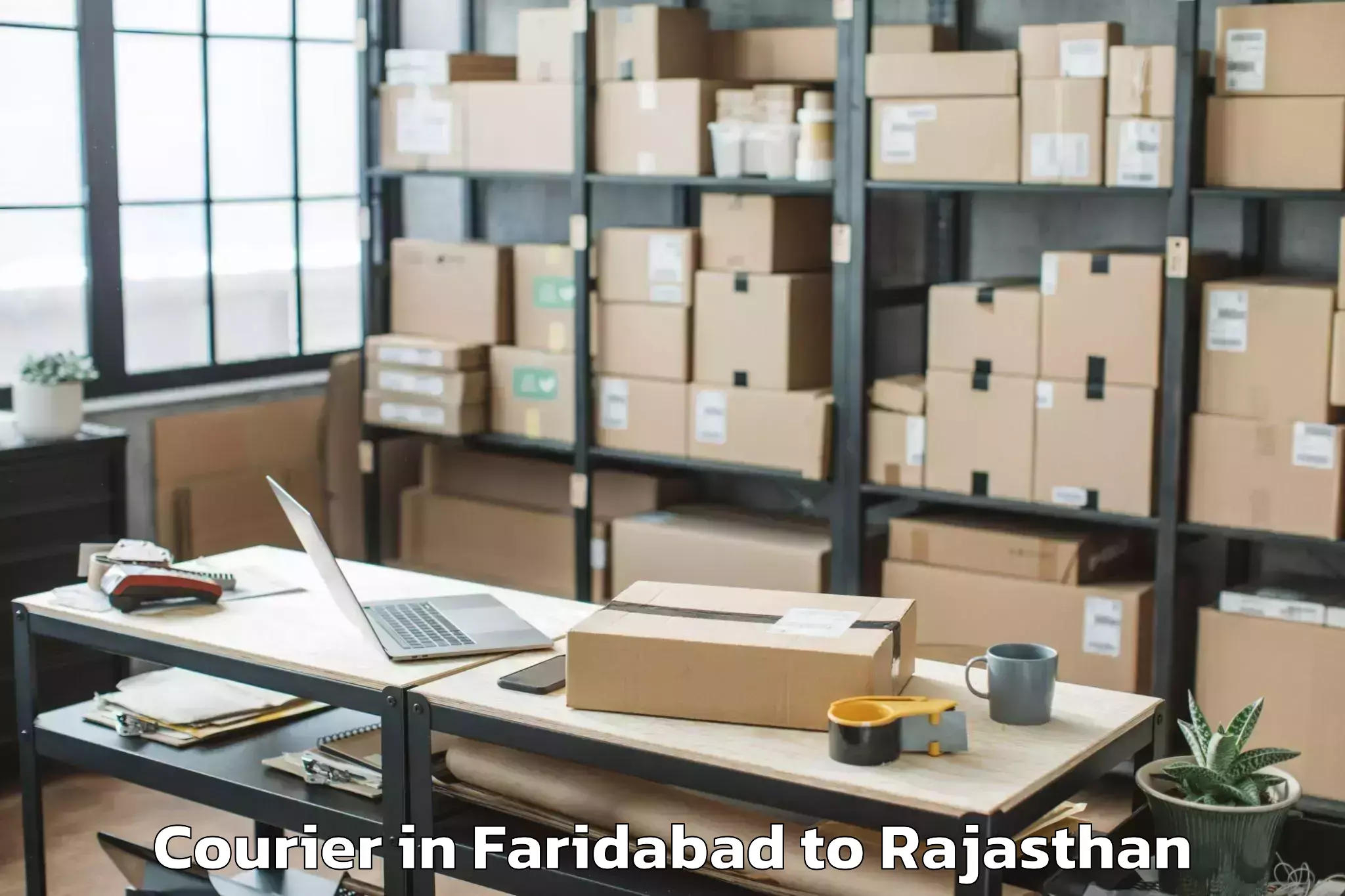 Book Faridabad to Ladnun Courier Online